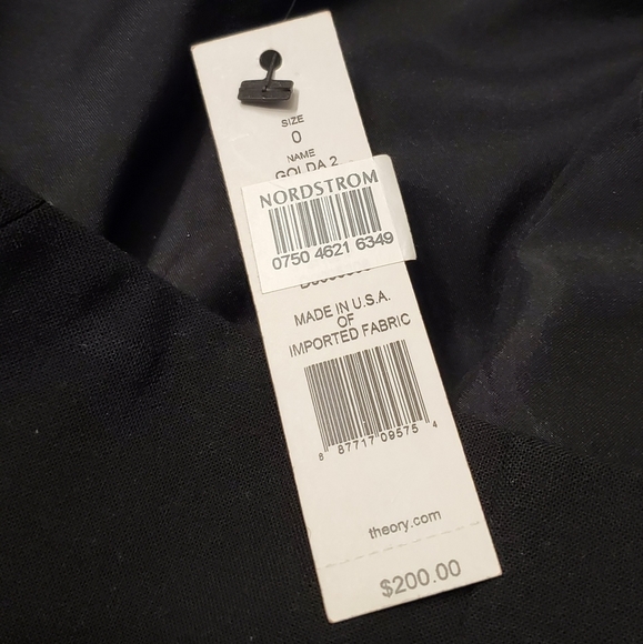 Theory Golda Black Pencil Skirt Slit Preppy Wool Office Classic Neutral Work 0 - Picture 14 of 14